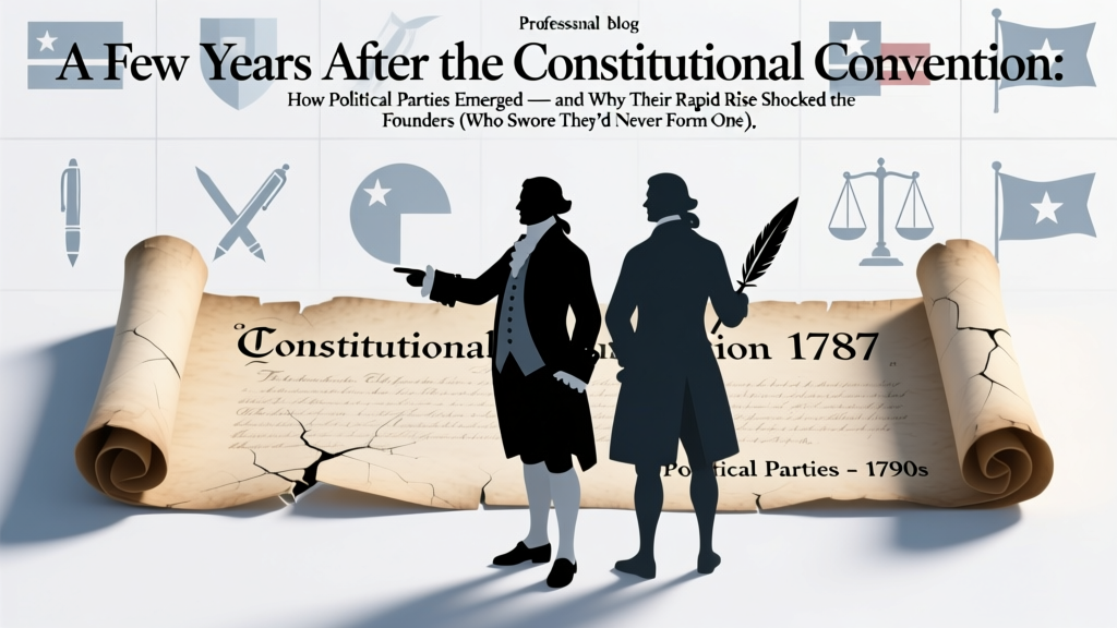 A few years after the constitutional convention political parties were — and why their rapid rise shocked the Founders (who swore they’d never form one)