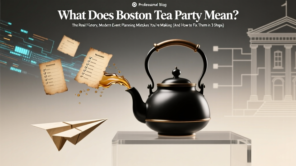What Does Boston Tea Party Mean? The Real History, Modern Event Planning Mistakes You’re Making (And How to Fix Them in 3 Steps)