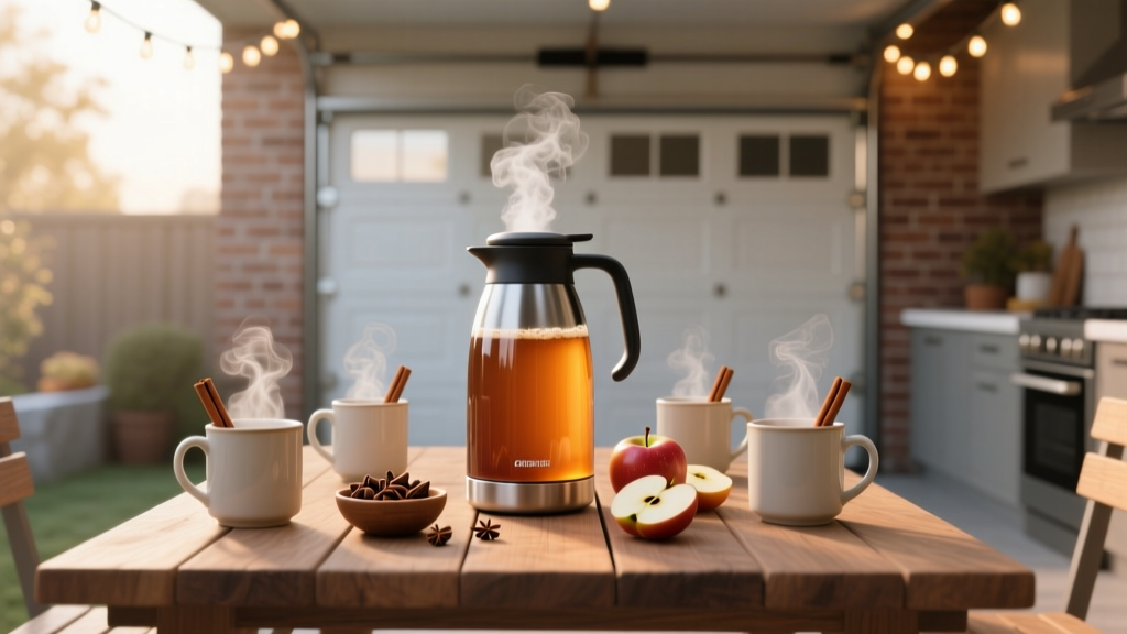 How to Serve Hot Apple Cider at a Party Without Spills, Soggy Cinnamon Sticks, or Cold Cups: A Stress-Free 7-Step Setup That Keeps It Steaming for 3+ Hours (Even in Drafty Garages)