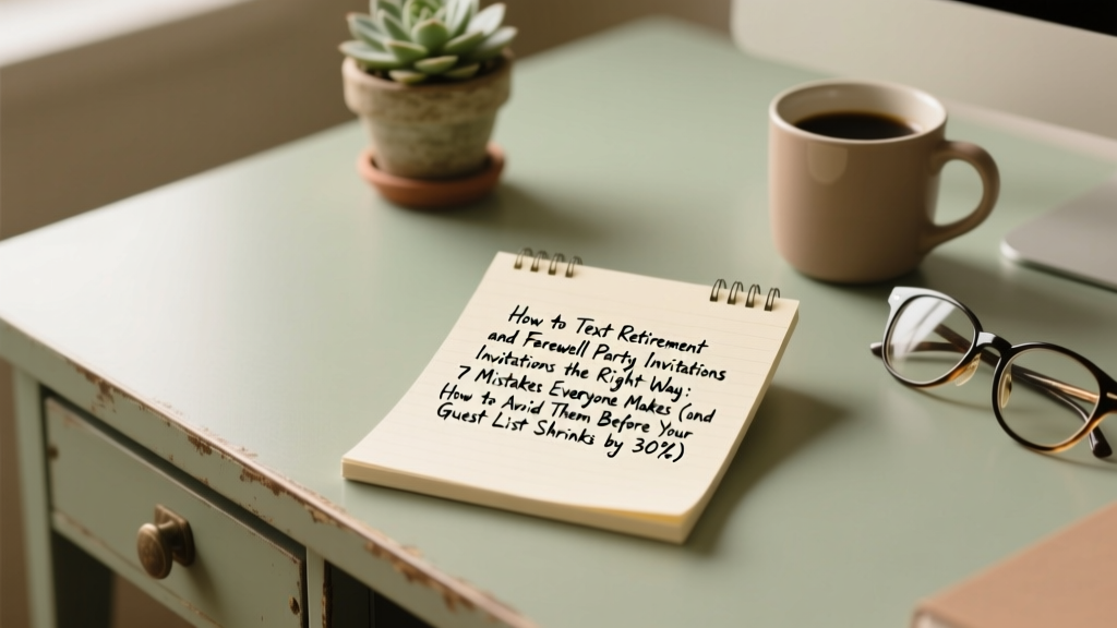 How to Text Retirement and Farewell Party Invitations the Right Way: 7 Mistakes Everyone Makes (and How to Avoid Them Before Your Guest List Shrinks by 30%)