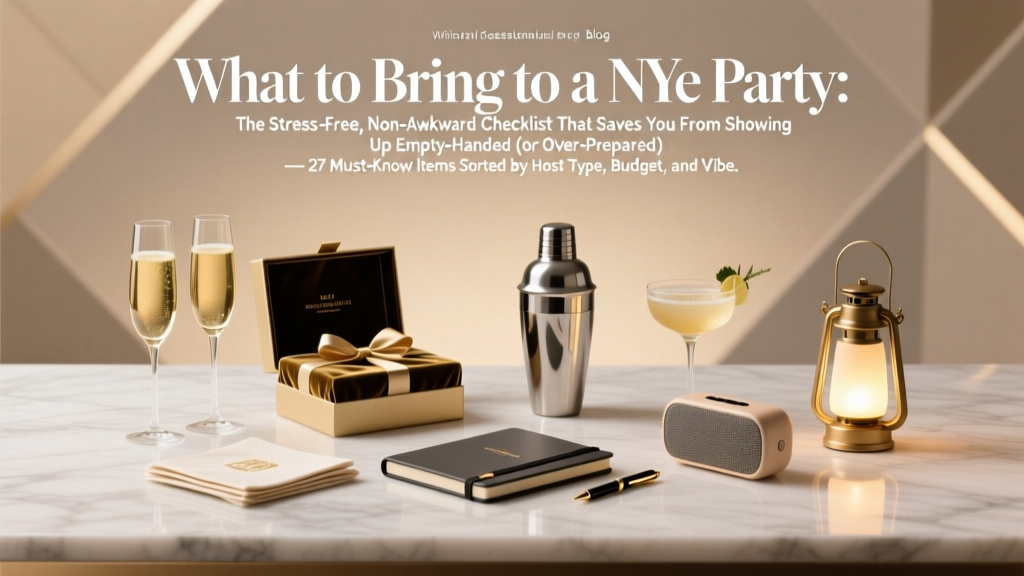 What to Bring to a NYE Party: The Stress-Free, Non-Awkward Checklist That Saves You From Showing Up Empty-Handed (or Over-Prepared) — 27 Must-Know Items Sorted by Host Type, Budget, and Vibe