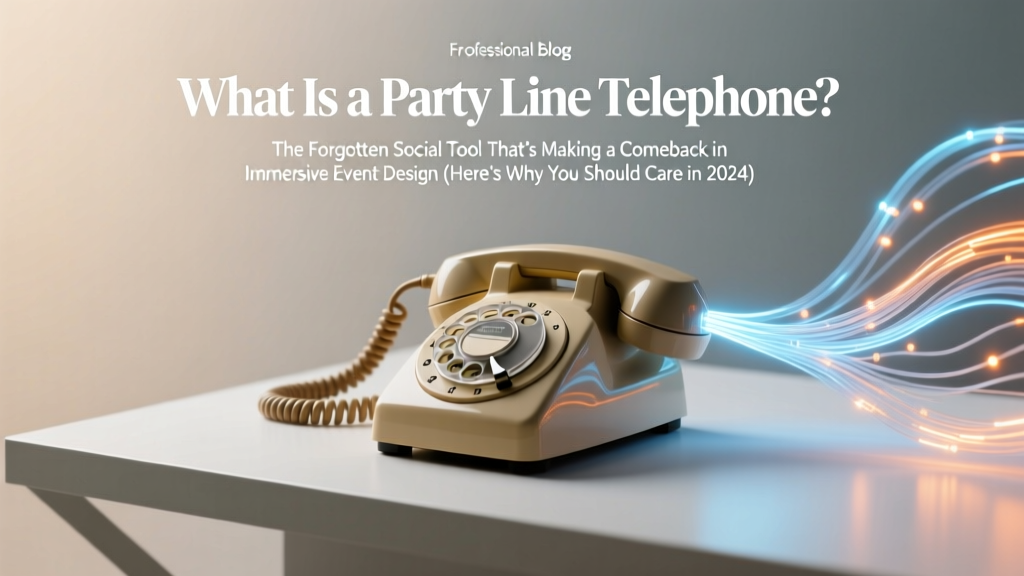 What Is a Party Line Telephone? The Forgotten Social Tool That’s Making a Comeback in Immersive Event Design (Here’s Why You Should Care in 2024)
