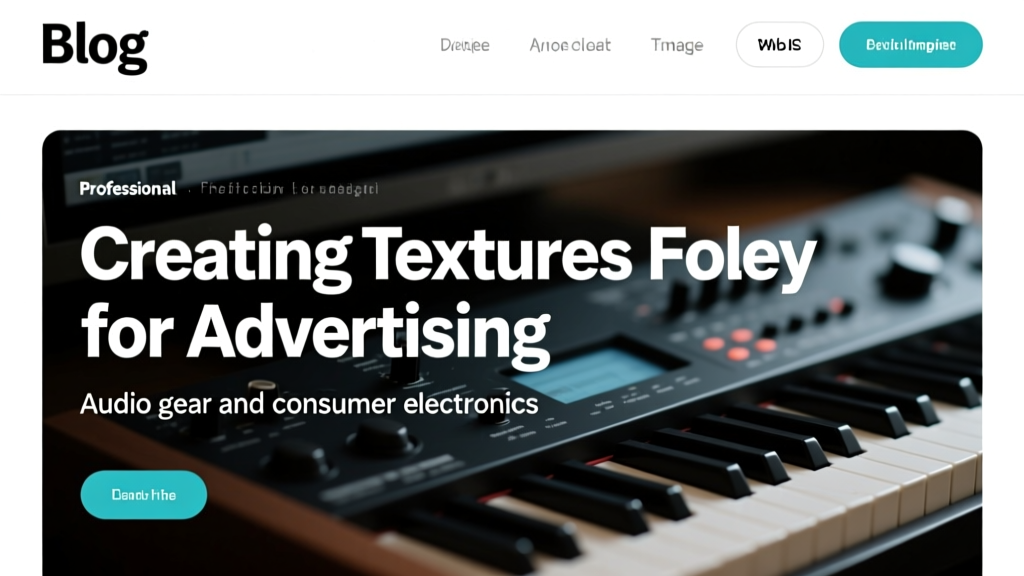 Creating Textures Foley for Advertising