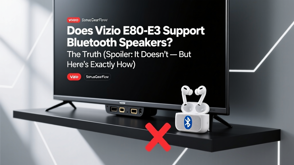 Does Vizio E80-E3 Support Bluetooth Speakers? The Truth (Spoiler: It Doesn’t — But Here’s Exactly How to Get Wireless Audio Working in <60 Seconds Without Buying New Gear)