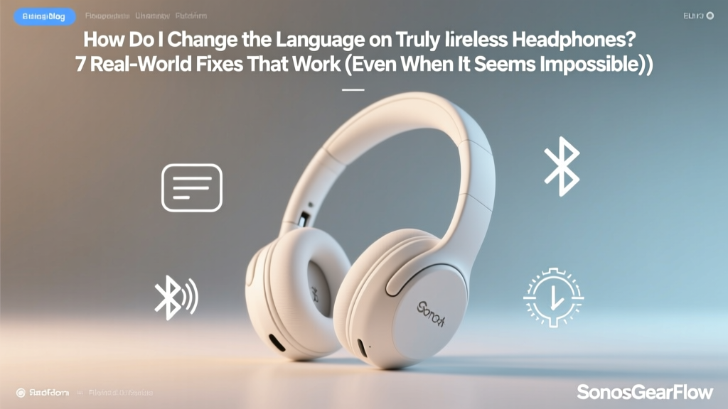 How Do I Change the Language on Truly Wireless Headphones? 7 Real-World Fixes That Work (Even When the Manual Fails & Your Earbuds Won’t Respond)