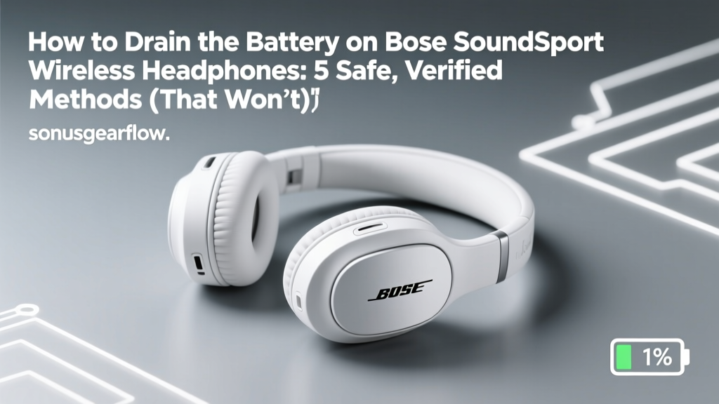 How to Drain the Battery on Bose SoundSport Wireless Headphones: 5 Safe, Verified Methods (That Won’t Void Your Warranty or Damage the Lithium-Ion Cells)