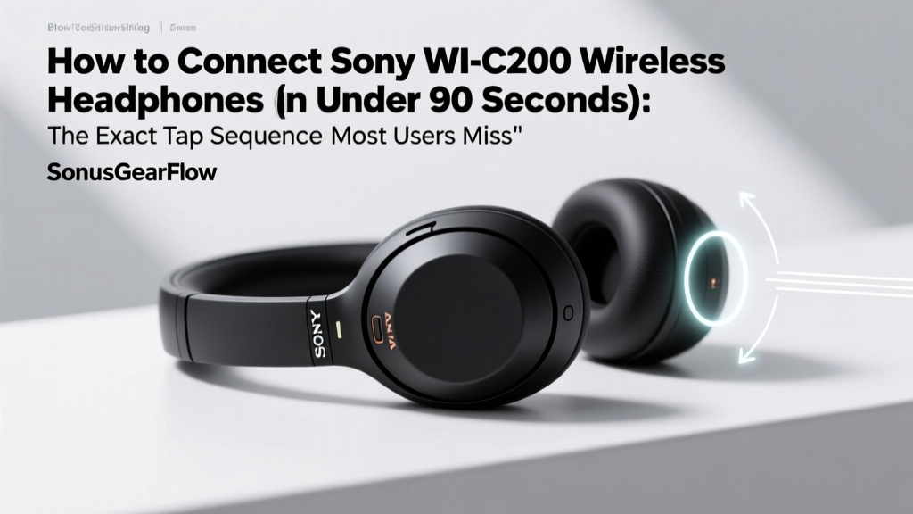How to Connect Sony WI-C400 Wireless Headphones (in Under 90 Seconds): The Exact Tap Sequence Most Users Miss — Plus Bluetooth Pairing Fixes for iPhone, Android, and Windows That Actually Work