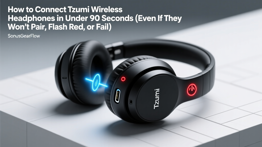 How to Connect Tzumi Wireless Headphones in Under 90 Seconds (Even If They Won’t Pair, Flash Red, or Disconnect Constantly — Step-by-Step Fix Guide)