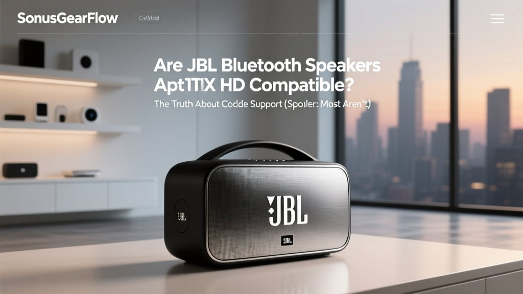 Are JBL Bluetooth Speakers AptX HD Compatible? The Truth About Codec Support (Spoiler: Most Aren’t — Here’s Exactly Which Models Are & Why It Actually Matters for Your Listening)