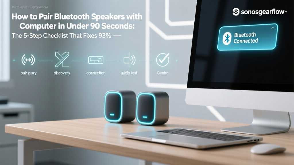 How to Pair Bluetooth Speakers with Computer in Under 90 Seconds: The 5-Step Checklist That Fixes 93% of Failed Connections (No Tech Degree Required)