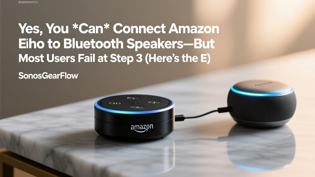 Yes, You *Can* Connect Amazon Echo to Bluetooth Speakers—But Most Users Fail at Step 3 (Here’s the Exact Fix That Works Every Time)
