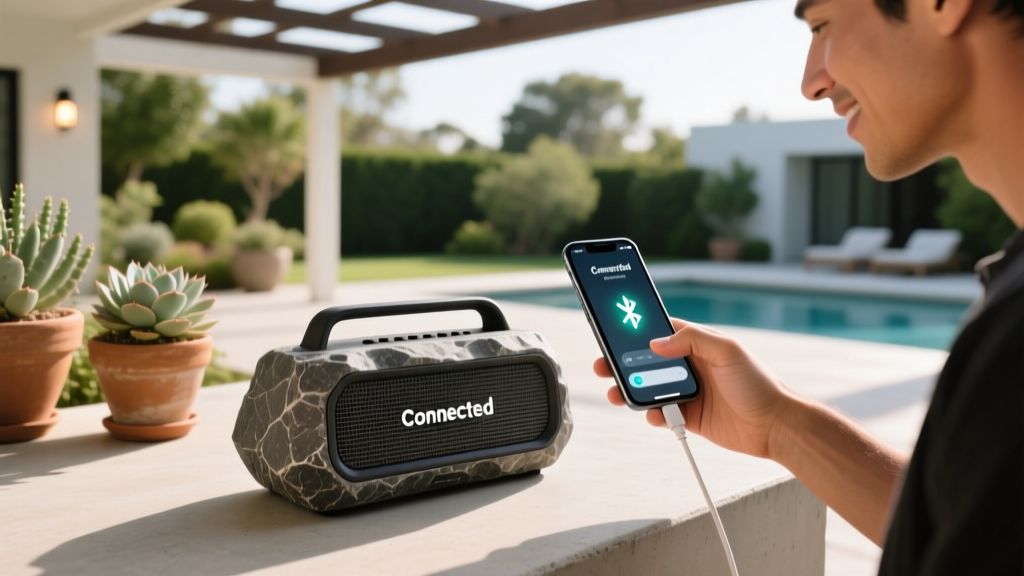 How to Connect to Bluetooth Rock Speakers in Under 90 Seconds (Without Rebooting Your Phone, Losing Pairing, or Getting Static) — A Step-by-Step Field-Tested Guide for Patios, Pools, and Gardens