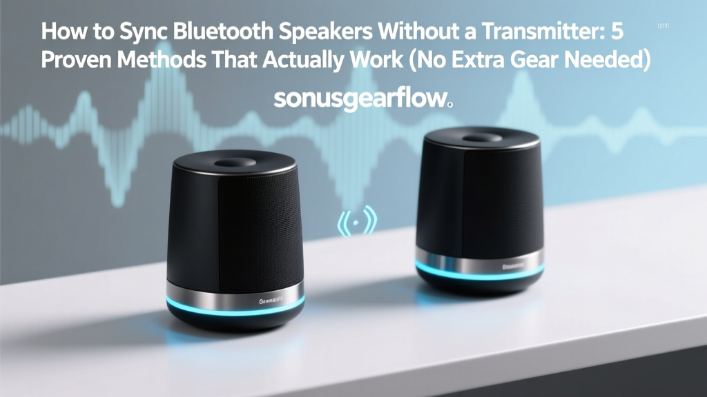 How to Sync Bluetooth Speakers Without a Transmitter: 5 Proven Methods That Actually Work (No Extra Gadgets, No Wi-Fi Required, Just Your Existing Gear)