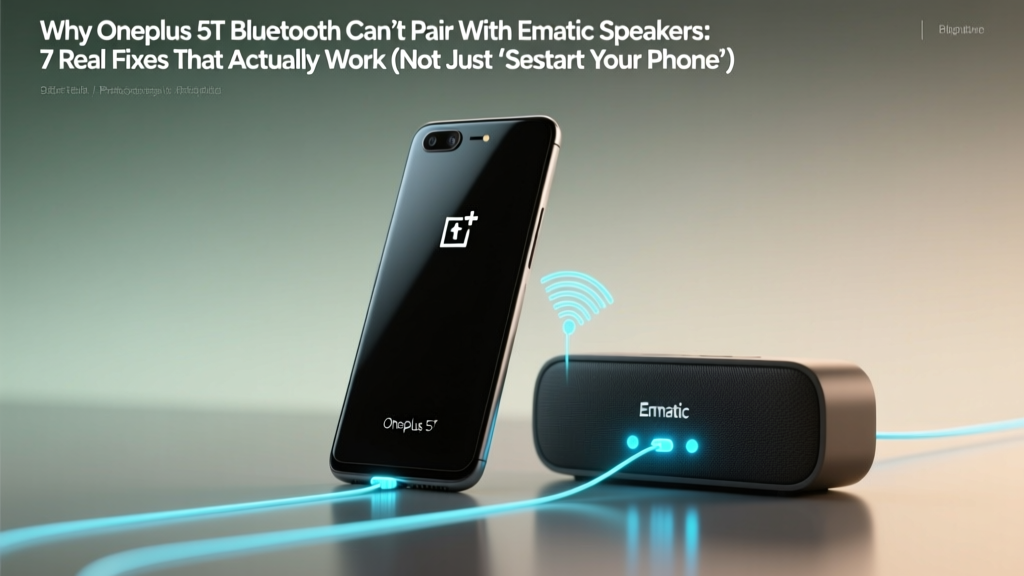 Why OnePlus 5T Bluetooth Can’t Pair With Ematic Speakers: 7 Real Fixes That Actually Work (Not Just ‘Restart Bluetooth’)