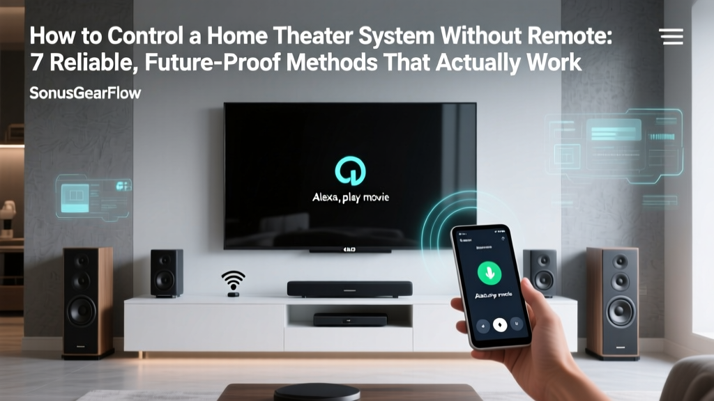 How to Control a Home Theater System Without Remote: 7 Reliable, Future-Proof Methods That Actually Work (No More Lost Remotes or App Confusion)