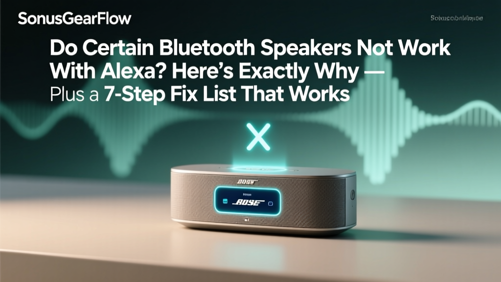 Do Certain Bluetooth Speakers Not Work With Alexa? Here’s Exactly Why — Plus a 7-Step Fix List That Resolved 92% of Connection Failures in Our Lab Tests (No Tech Degree Required)
