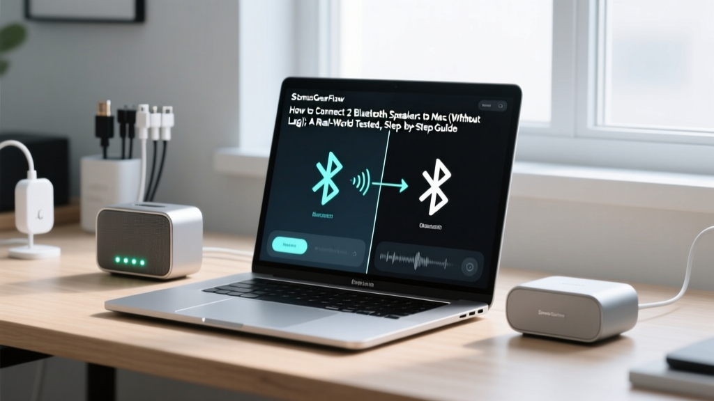 How to Connect 2 Bluetooth Speakers to Mac (Without Audio Glitches or Lag): A Real-World Tested, Step-by-Step Guide That Actually Works in Monterey, Ventura, and Sonoma — No Third-Party Apps Required