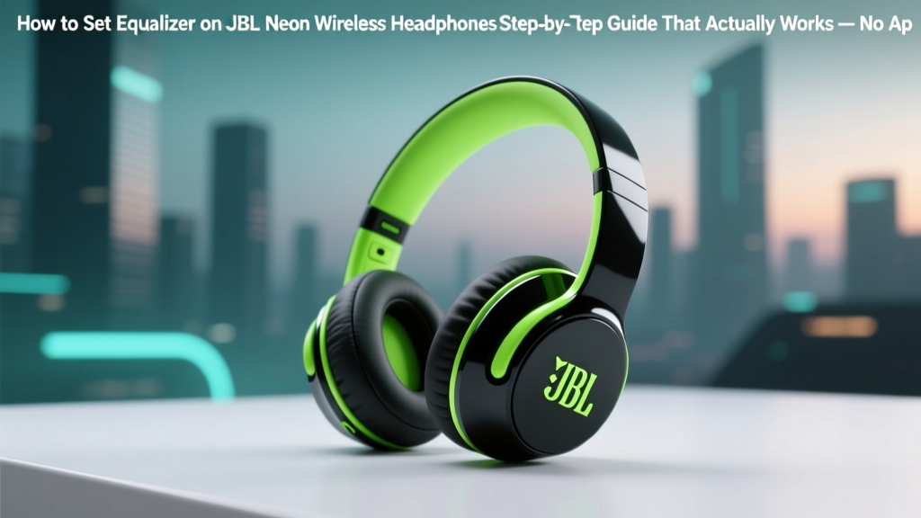 How to Set Equalizer on JBL Neon Wireless Headphones (Step-by-Step Guide That Actually Works — No App Glitches, No Guesswork, Just Clear Sound in Under 90 Seconds)