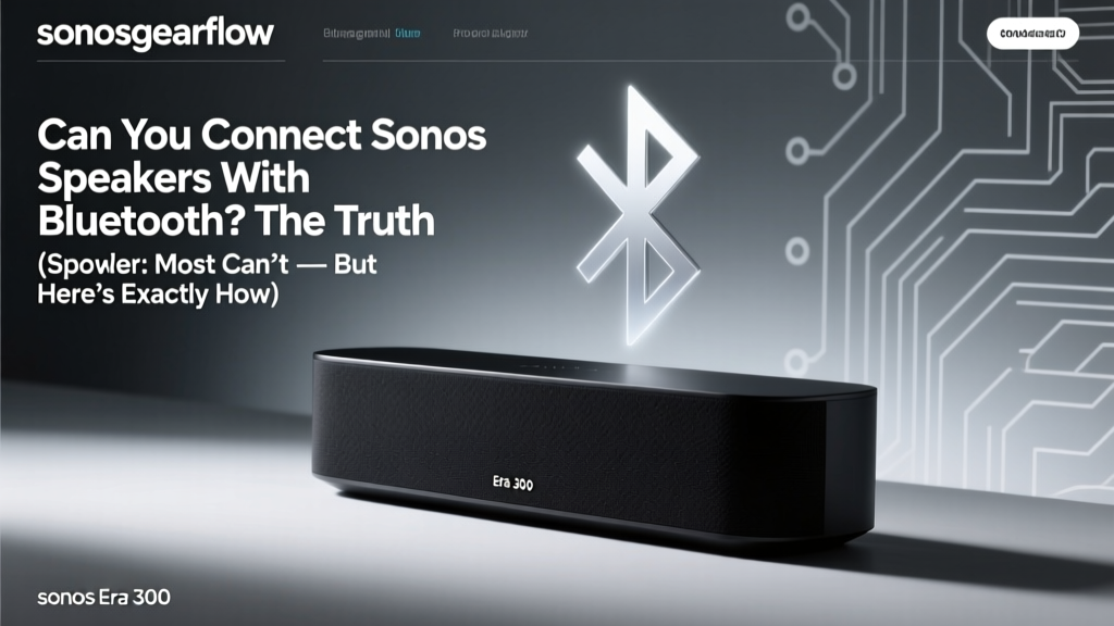Can You Connect Sonos Speakers With Bluetooth? The Truth (Spoiler: Most Can’t — But Here’s Exactly How to Bridge the Gap Without Sacrificing Sound Quality or Multi-Room Sync)