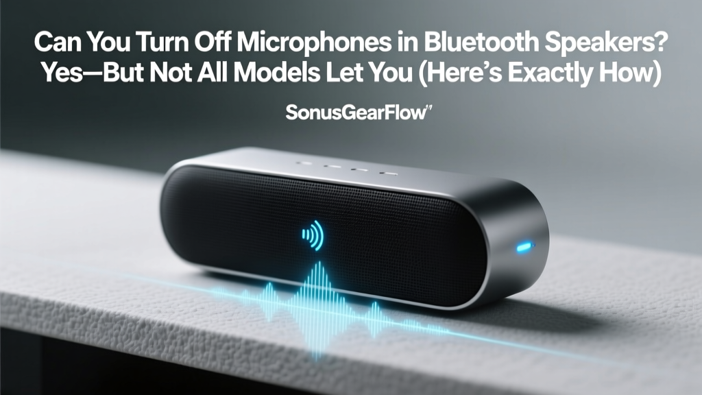 Can You Turn Off Microphones in Bluetooth Speakers? Yes—But Not All Models Let You (Here’s Exactly How to Disable Mic Access on 12 Top Brands, Including Hidden Settings & Physical Workarounds)
