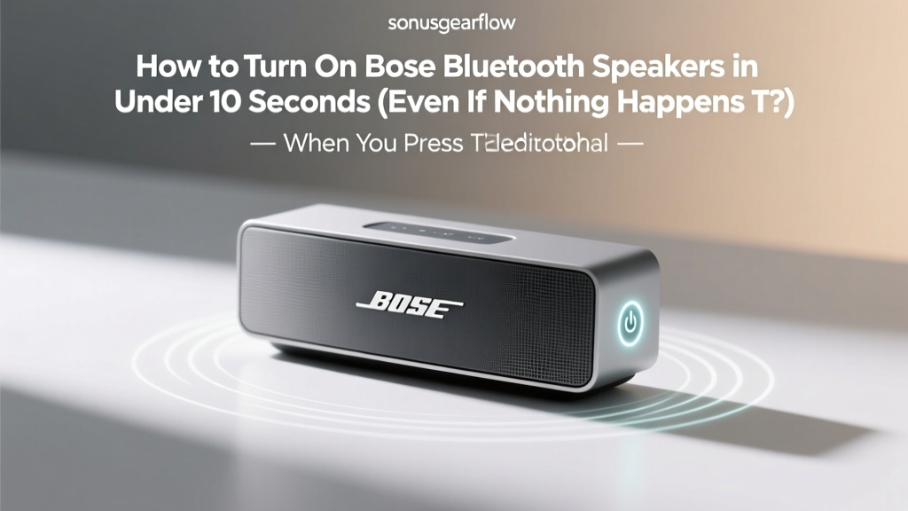 How to Turn On Bose Bluetooth Speakers in Under 10 Seconds (Even If Nothing Happens When You Press the Power Button — Here’s What Actually Works)