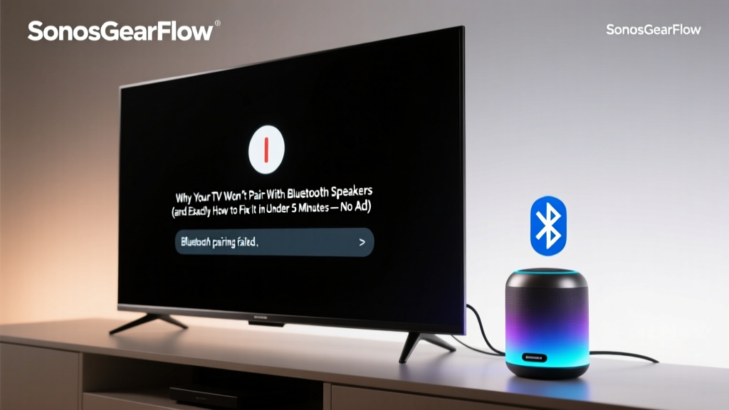 Why Your TV Won’t Pair With Bluetooth Speakers (and Exactly How to Fix It in Under 5 Minutes — No Adapter Needed… Unless Your TV Is Older Than 2018)