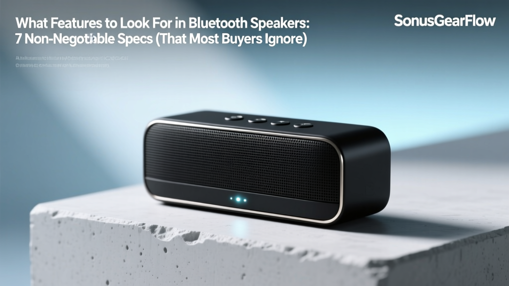 What Features to Look For in Bluetooth Speakers: 7 Non-Negotiable Specs (That Most Buyers Ignore Until Their Speaker Fails at the Beach, Pool, or Campfire)