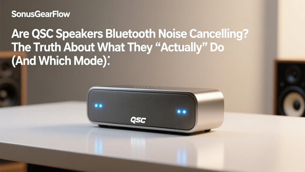 Are QSC Speakers Bluetooth Noise Cancelling? The Truth About What They *Actually* Do (And Which Models Get You Close Without Compromising Pro Audio Integrity)