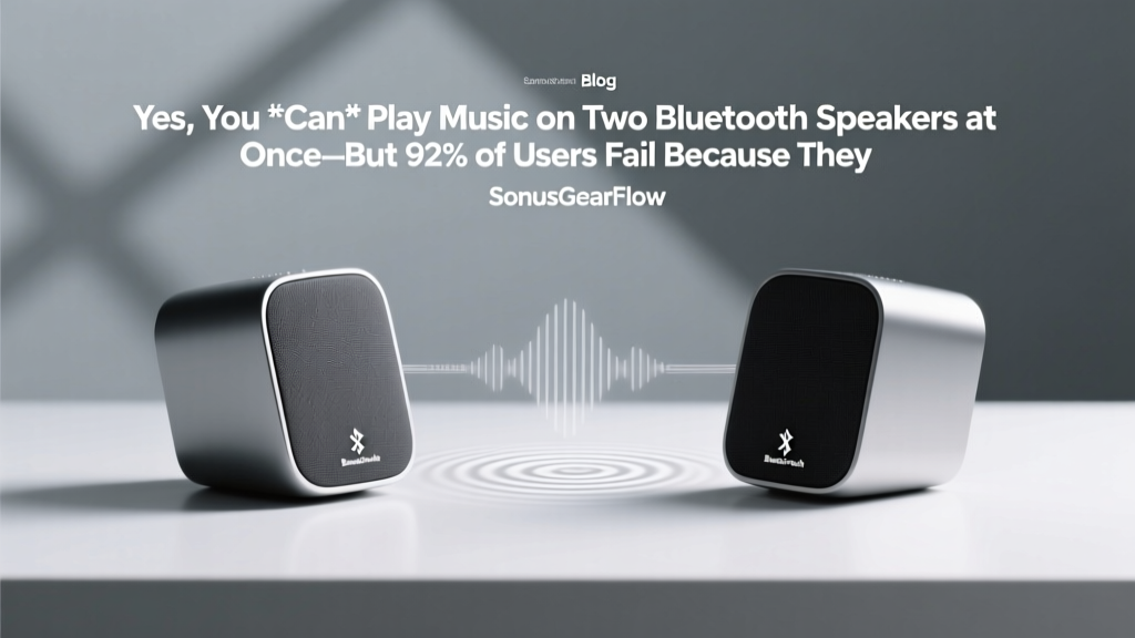 Yes, You *Can* Play Music on Two Bluetooth Speakers at Once—But 92% of Users Fail Because They Skip These 3 Critical Compatibility Checks (Here’s Exactly How to Get Stereo Sync, True Dual Output, or Party Mode Right the First Time)