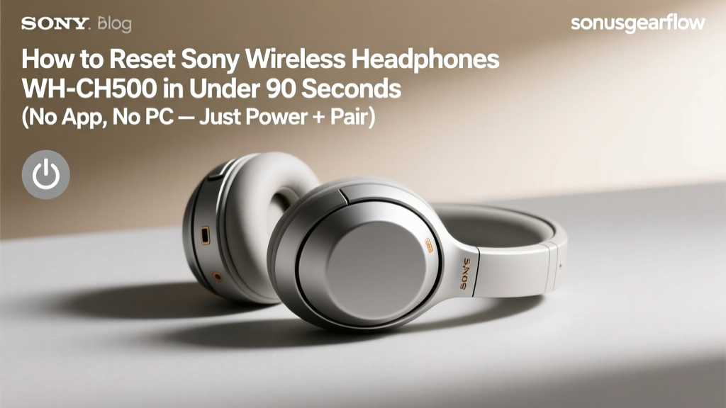 How to Reset Sony Wireless Headphones WH-CH500 in Under 90 Seconds (No App, No PC — Just Power + Pair Button): The Only Guide You’ll Ever Need for Frozen, Unresponsive, or Bluetooth-Glitching CH500s