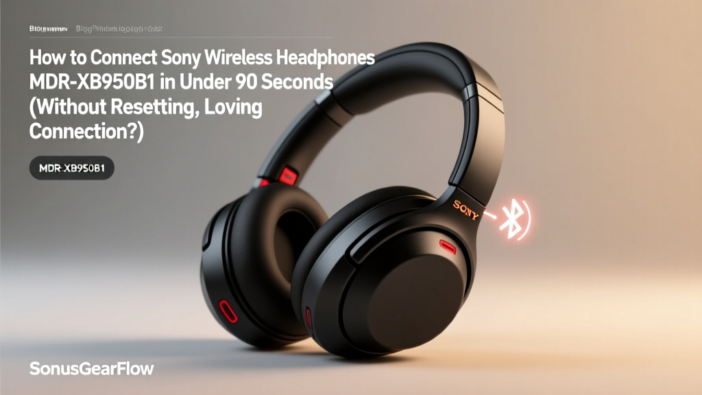 How to Connect Sony Wireless Headphones MDR-XB950B1 in Under 90 Seconds (Without Resetting, Losing Pairing History, or Touching the Manual)