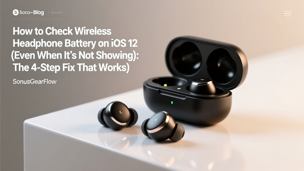 How to Check Wireless Headphone Battery on iOS 12 (Even When It’s Not Showing): The 4-Step Fix That Works for AirPods, Beats, and Every Bluetooth Headset — No App Needed
