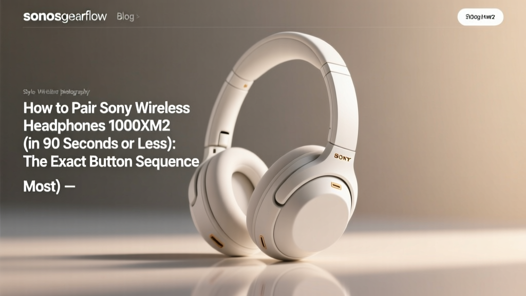 How to Pair Sony Wireless Headphones 1000XM2 (in 90 Seconds or Less): The Exact Button Sequence Most Users Miss — Plus Fixes for 'Not Discoverable', 'Connection Drops', and 'Only One Ear Works' Errors