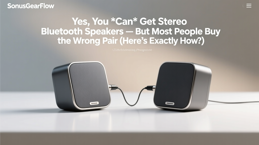 Yes, You *Can* Get Stereo Bluetooth Speakers — But Most People Buy the Wrong Pair (Here’s Exactly How to Choose One That Actually Delivers True Left/Right Separation, Low Latency, and Room-Filling Sound Without Breaking Your Router or Your Budget)