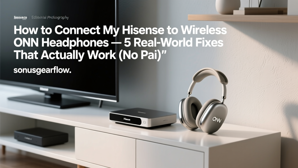 How to Connect My Hisense to Wireless ONN Headphones — 5 Real-World Fixes That Actually Work (No Pairing Loops, No 'Device Not Found' Errors, and Yes—It Works on 2021–2024 Models)