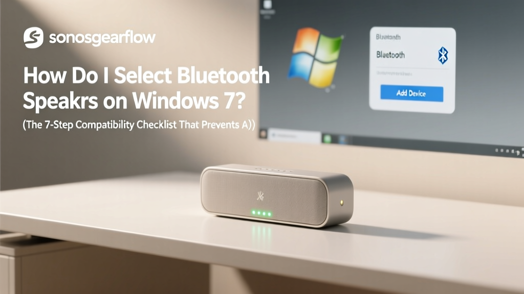 How Do I Select Bluetooth Speakers on Windows 7? (The 7-Step Compatibility Checklist That Prevents Audio Dropouts, Pairing Failures, and Driver Headaches)