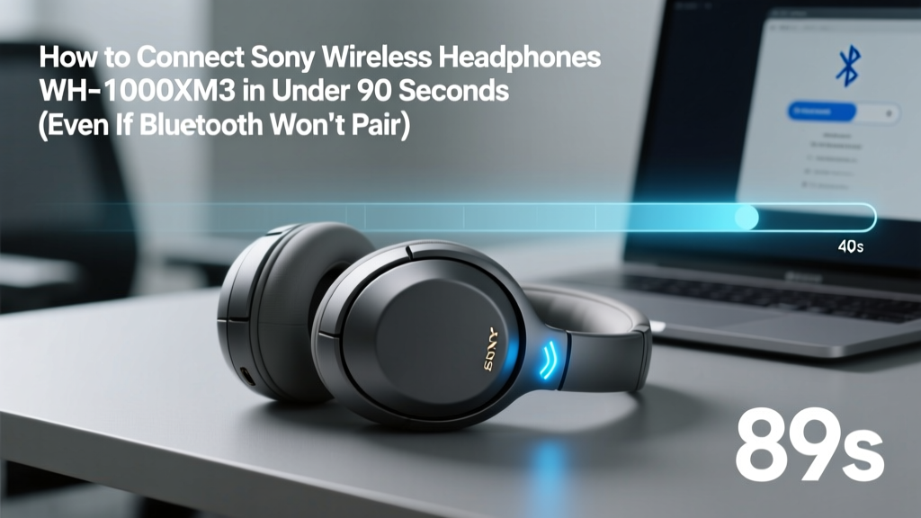 How to Connect Sony Wireless Headphones WH-1000XM3 in Under 90 Seconds (Even If Bluetooth Won’t Pair, Your Phone Isn’t Detecting Them, or You’re Switching Between Laptop & iPhone)