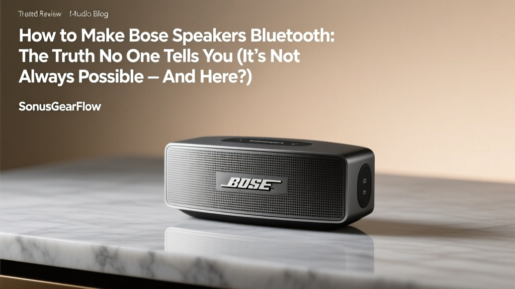 How to Make Bose Speakers Bluetooth: The Truth No One Tells You (It’s Not Always Possible — And Here’s Exactly What Works in 2024)
