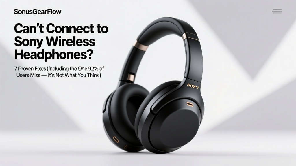Can’t Connect to Sony Wireless Headphones? 7 Proven Fixes (Including the One 92% of Users Miss — It’s Not Your Phone)