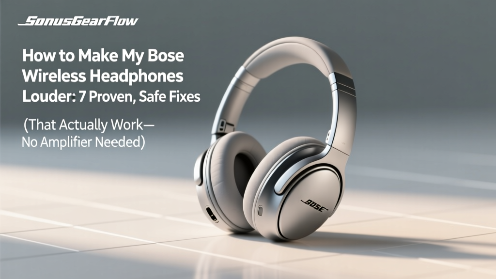 How to Make My Bose Wireless Headphones Louder: 7 Proven, Safe Fixes (That Actually Work—No Amplifiers or Mods Needed)