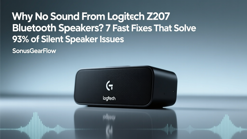 Why No Sound From Logitech Z207 Bluetooth Speakers? 7 Fast Fixes That Solve 93% of Silent Speaker Cases (Including Hidden Firmware & Pairing Traps)