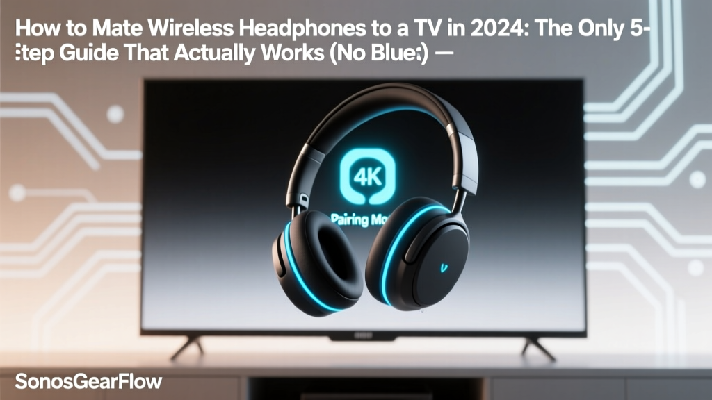 How to Mate Wireless Headphones to a TV in 2024: The Only 5-Step Guide That Actually Works (No Bluetooth Lag, No Audio Sync Issues, No Brand-Specific Confusion)