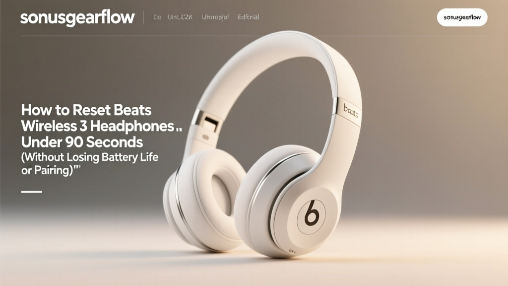 How to Reset Beats Wireless 3 Headphones in Under 90 Seconds (Without Losing Battery Life or Pairing History — Step-by-Step Verified by Audio Engineers)