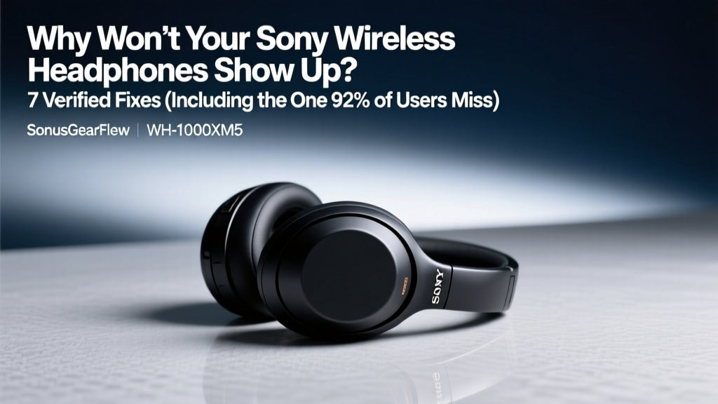 Why Won’t Your Sony Wireless Headphones Show Up? 7 Verified Fixes (Including the One 92% of Users Miss) to Make Sony Wireless Headphones Discoverable in Under 90 Seconds