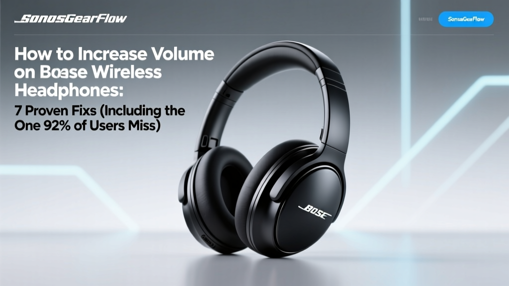 How to Increase Volume on Bose Wireless Headphones: 7 Proven Fixes (Including the One 92% of Users Miss in Settings)