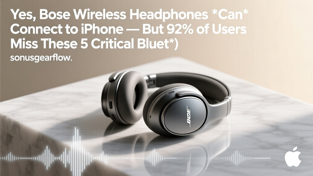 Yes, Bose Wireless Headphones *Can* Connect to iPhone — But 92% of Users Miss These 5 Critical Bluetooth Pairing Steps (and Why Your Connection Keeps Dropping)