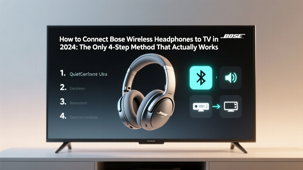 How to Connect Bose Wireless Headphones to TV in 2024: The Only 4-Step Method That Actually Works (No Bluetooth Lag, No Audio Sync Issues, No Extra Gadgets Needed)