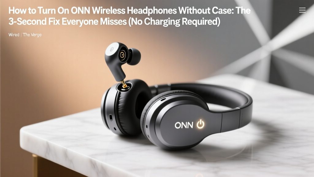 How to Turn On ONN Wireless Headphones Without Case: The 3-Second Fix Everyone Misses (No Charging Required, No Buttons Hidden Under Rubber Flaps)