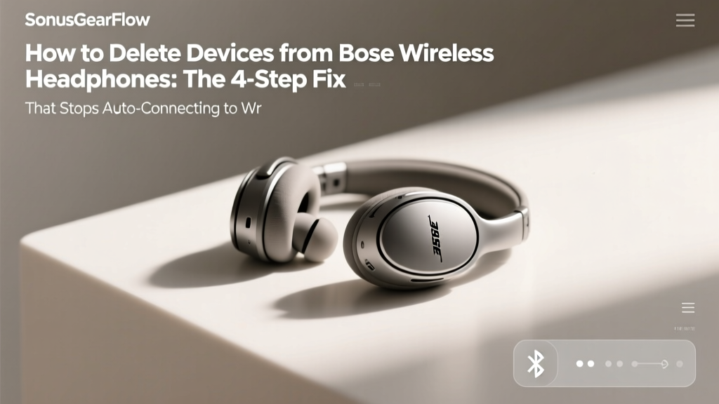 How to Delete Devices from Bose Wireless Headphones: The 4-Step Fix That Stops Auto-Connecting to Wrong Phones, Laptops, and Tablets (Even When the Bose Music App Won’t Cooperate)