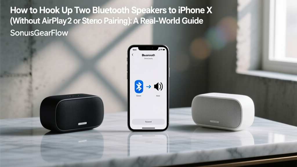 How to Hook Up Two Bluetooth Speakers to iPhone X (Without AirPlay 2 or Stereo Pairing): A Real-World Guide That Actually Works in 2024 — No Third-Party Apps Required, No Audio Lag, and Zero Compatibility Surprises